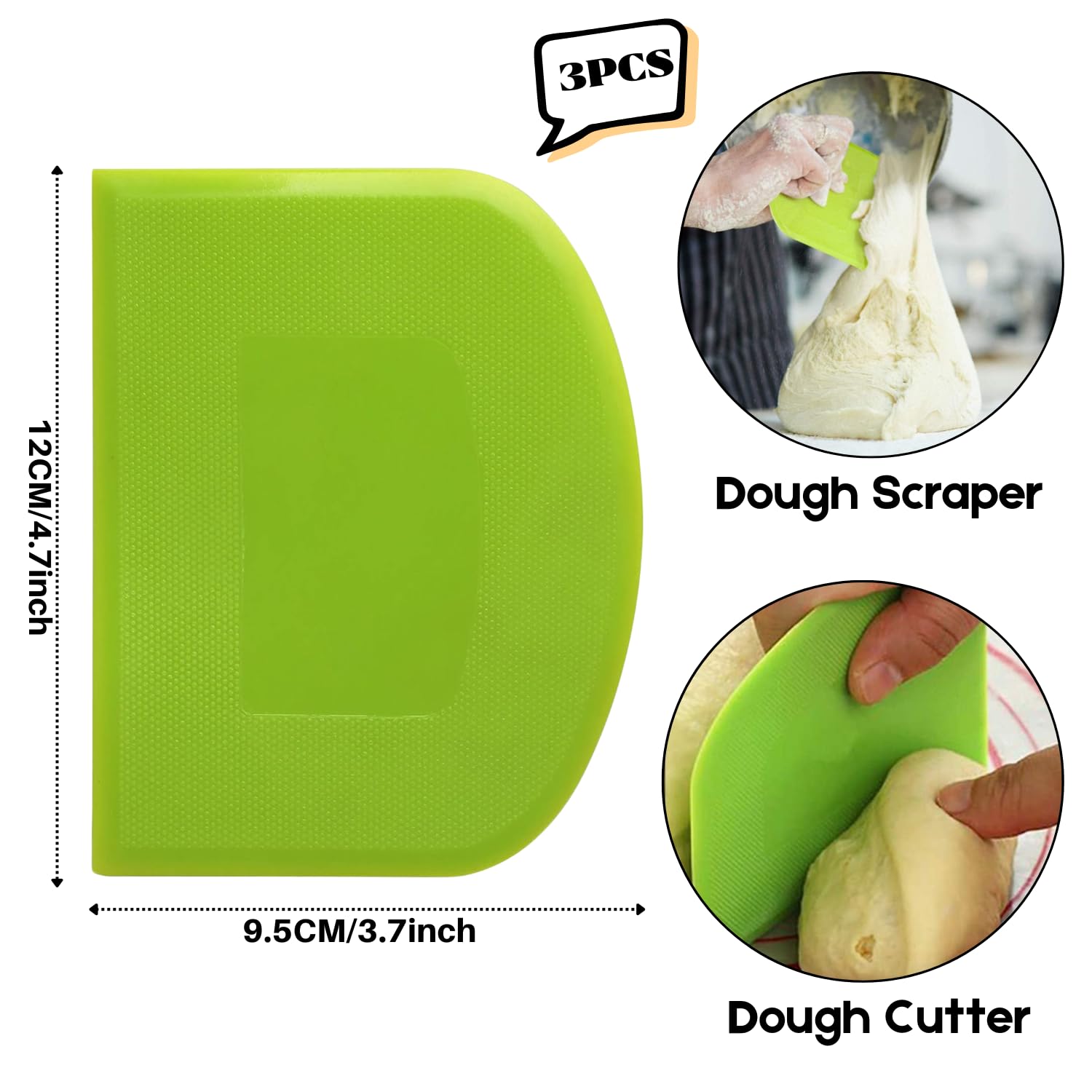 Baking Scraper Set for Smooth Mixing and Dough Shaping