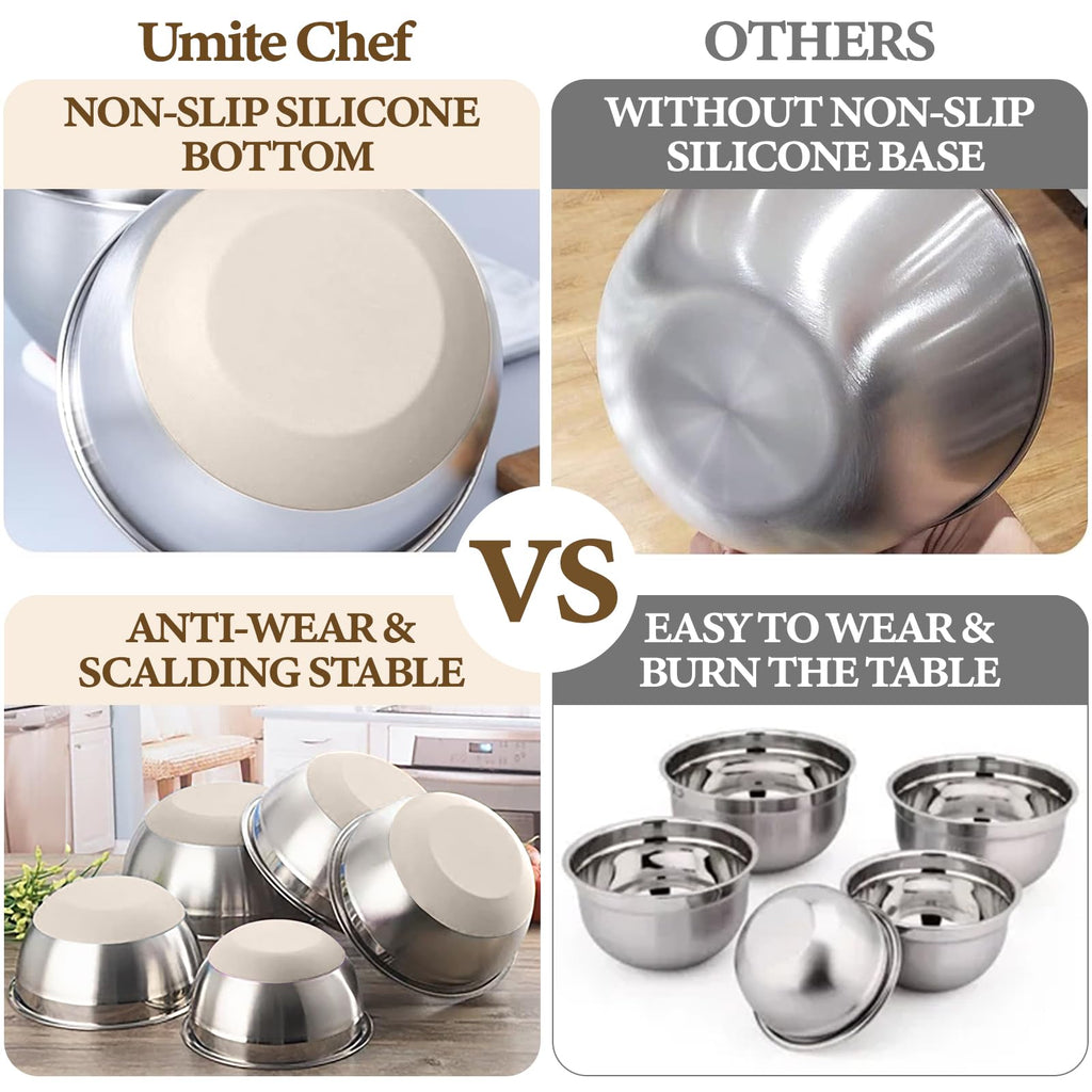 Complete Stainless Bowl Set for Mixing, Prep, and Serving