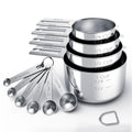Stainless Measuring Cups and Spoons Set for Everyday Baking
