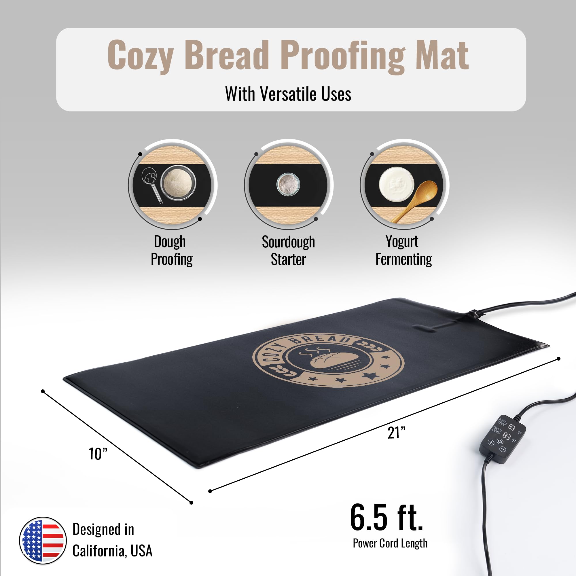 Warm Proofing Mat for Faster, Stronger Dough Rise