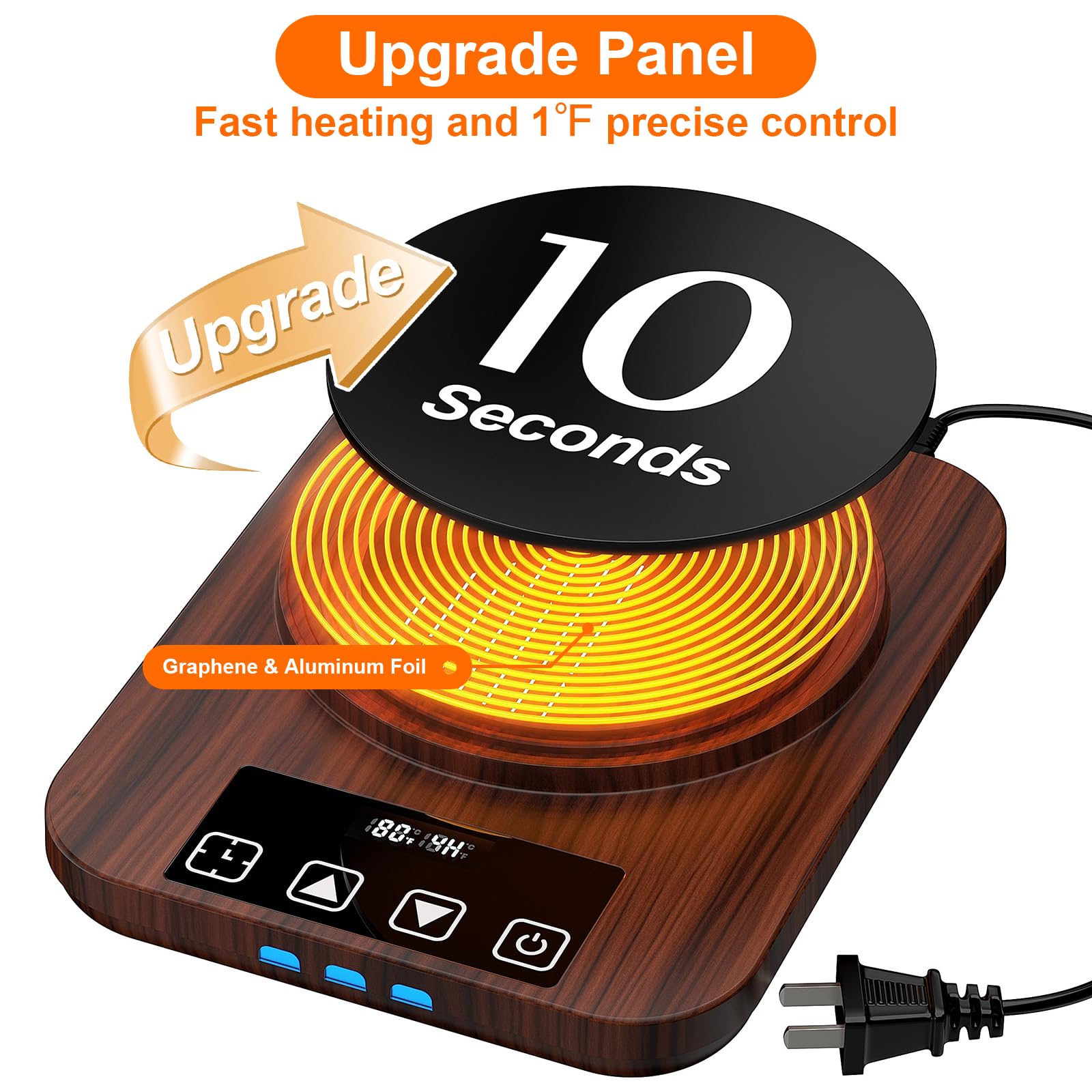 Electric Sourdough Starter Warmer, Upgrade Warming Heating Pad Mat for Sour Dough Starter, Sourdough Heater Proofing Tool for Home Baking with Thermostat Control, Timing, Memory Function (Wood Grain)