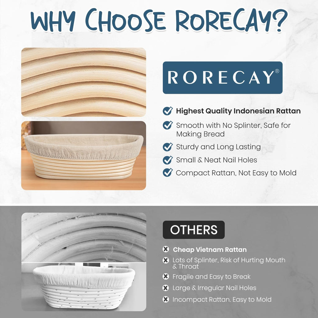 Sourdough Baking Basket Set with Essential Bread Making Tools