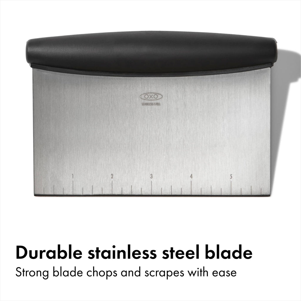 Stainless Steel Scraper for Easy Dough Cutting and Chopping