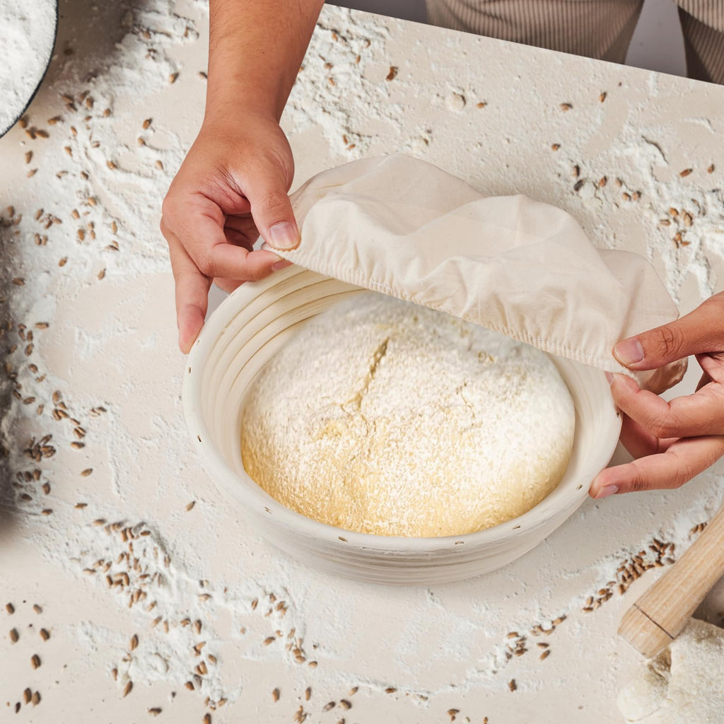 Round Banneton Basket Set for Beautiful Artisan Sourdough Proofing