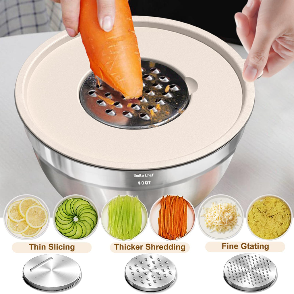 Complete Stainless Bowl Set for Mixing, Prep, and Serving