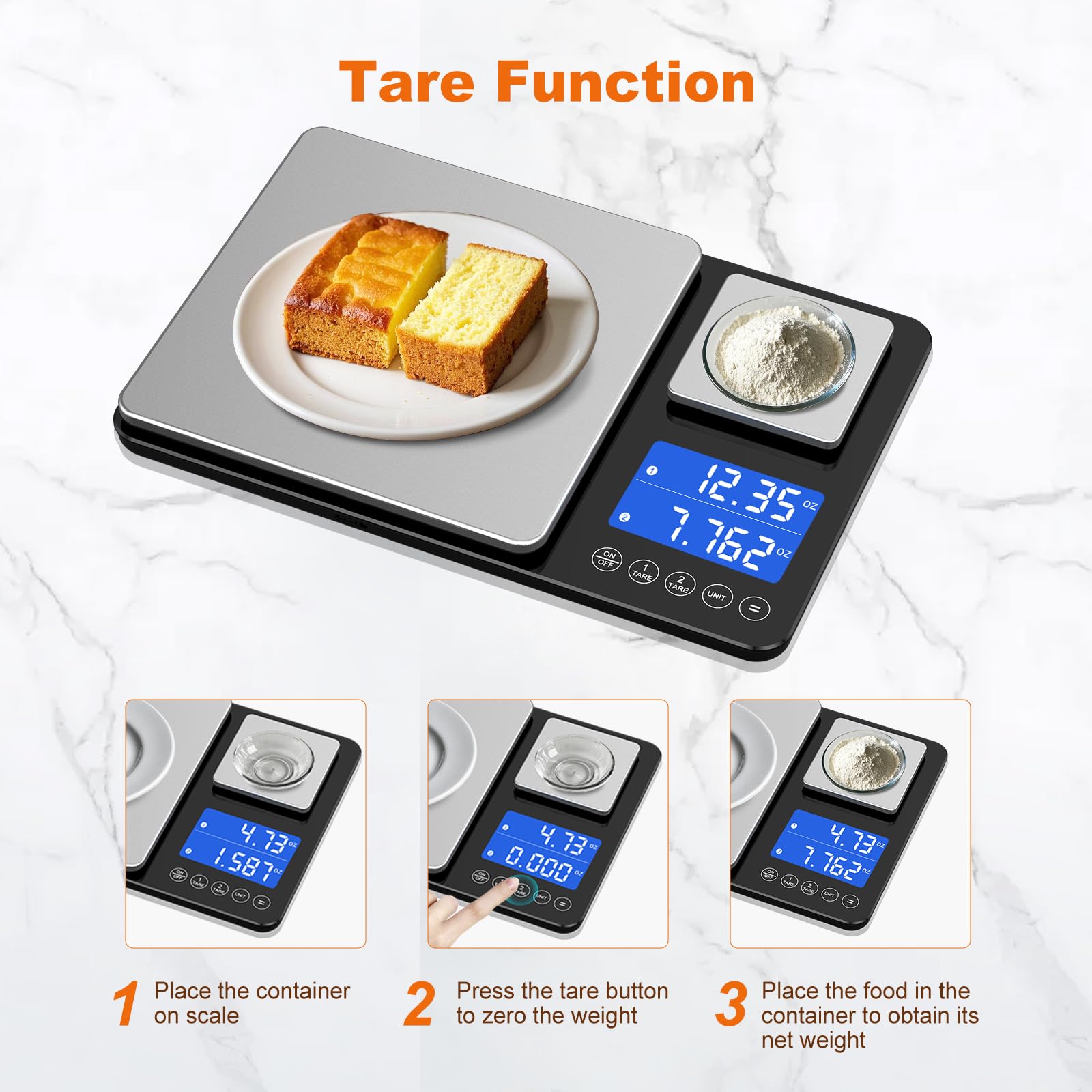 Dual Platform Kitchen Scale for Precise Sourdough and Baking