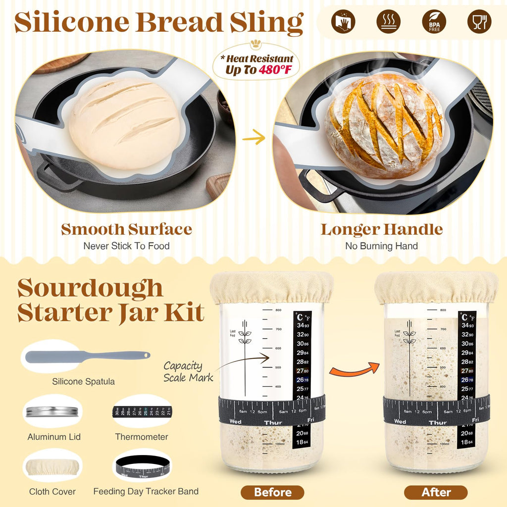 Complete Sourdough Starter Kit for Easy Homemade Artisan Bread