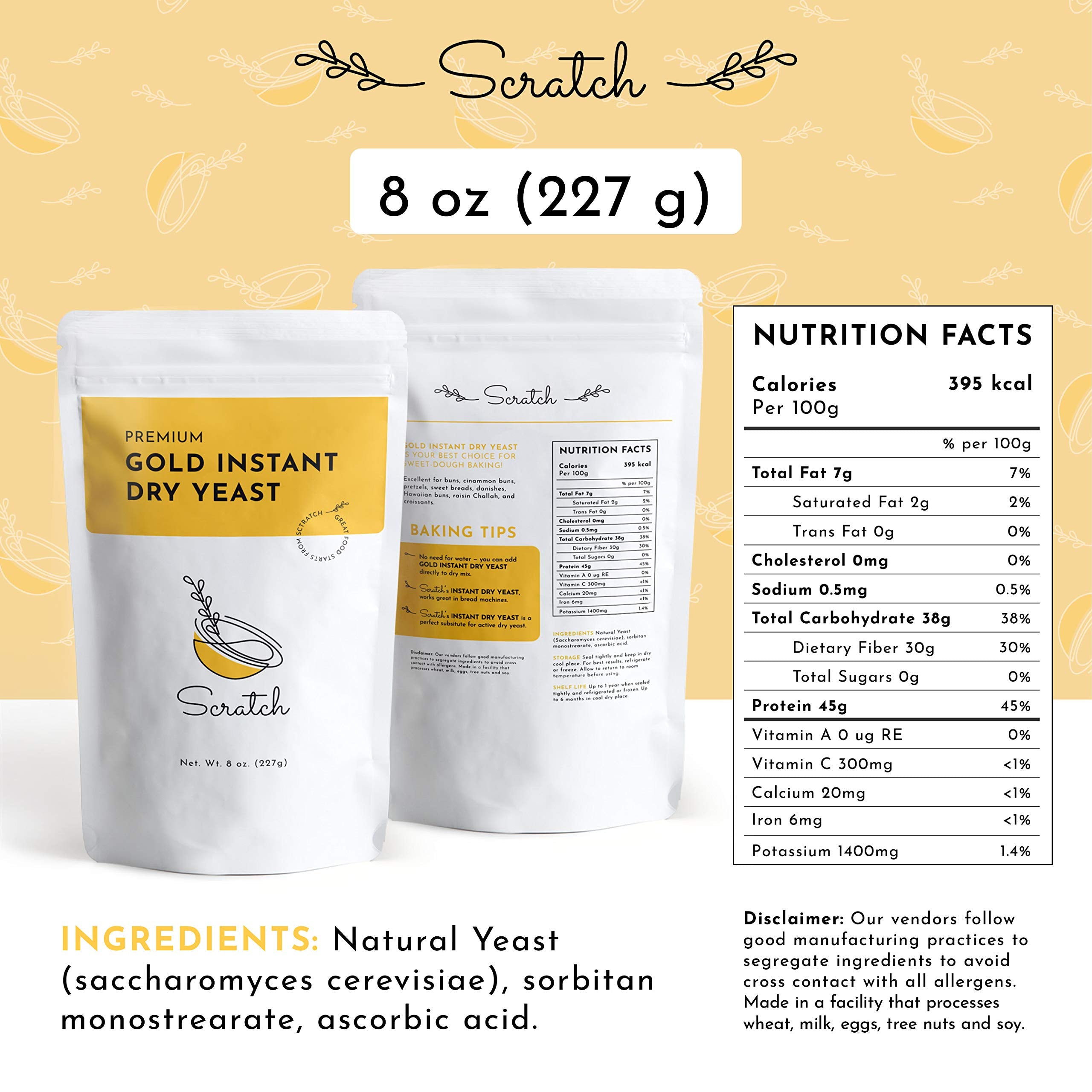 Scratch Gold Yeast - Instant Dry Yeast for a Rapid Rise
