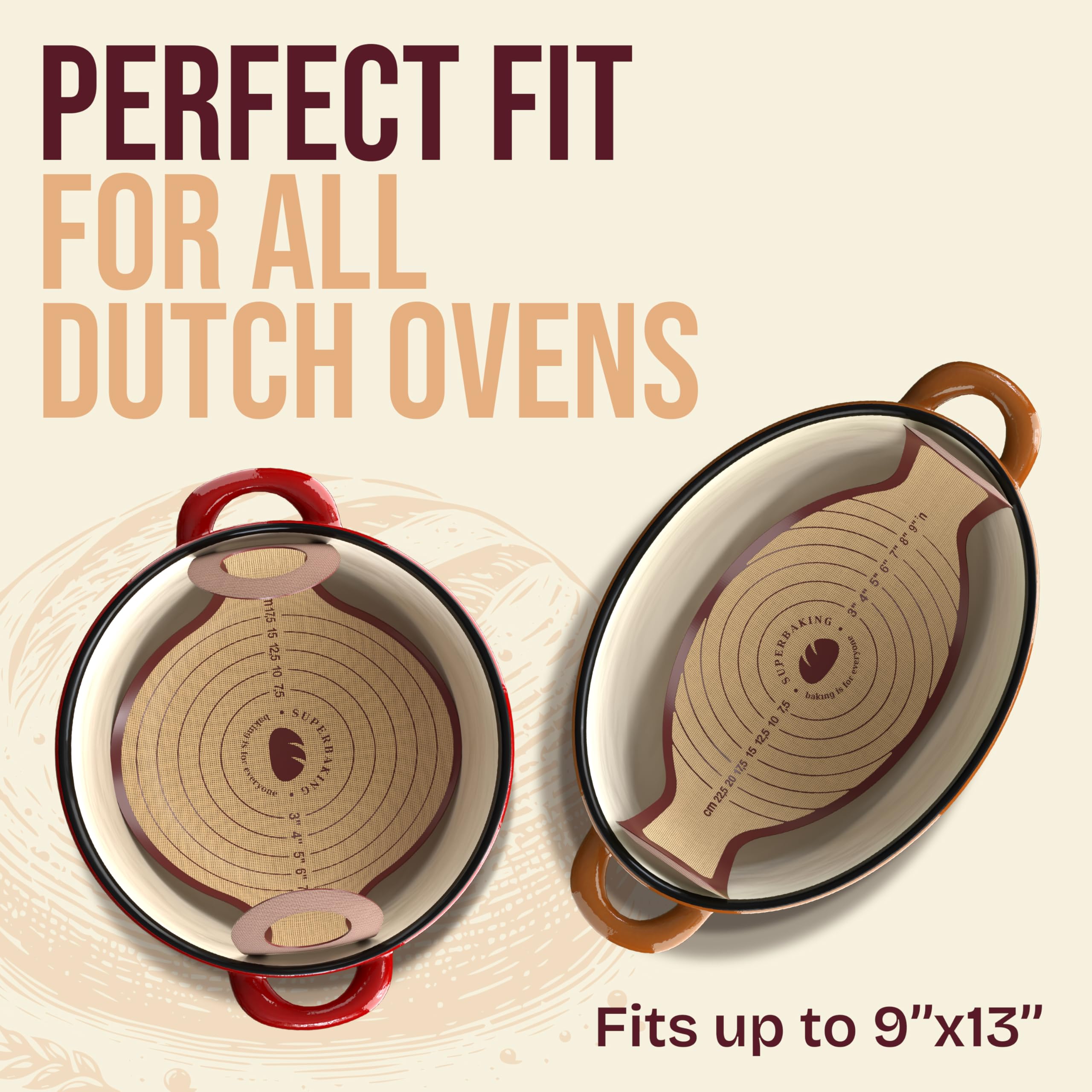 Silicone Bread Sling Set for Easy Dutch Oven Baking