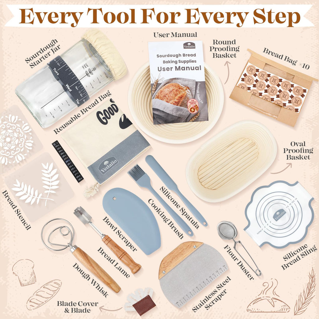 Complete Sourdough Starter Kit for Easy Homemade Artisan Bread