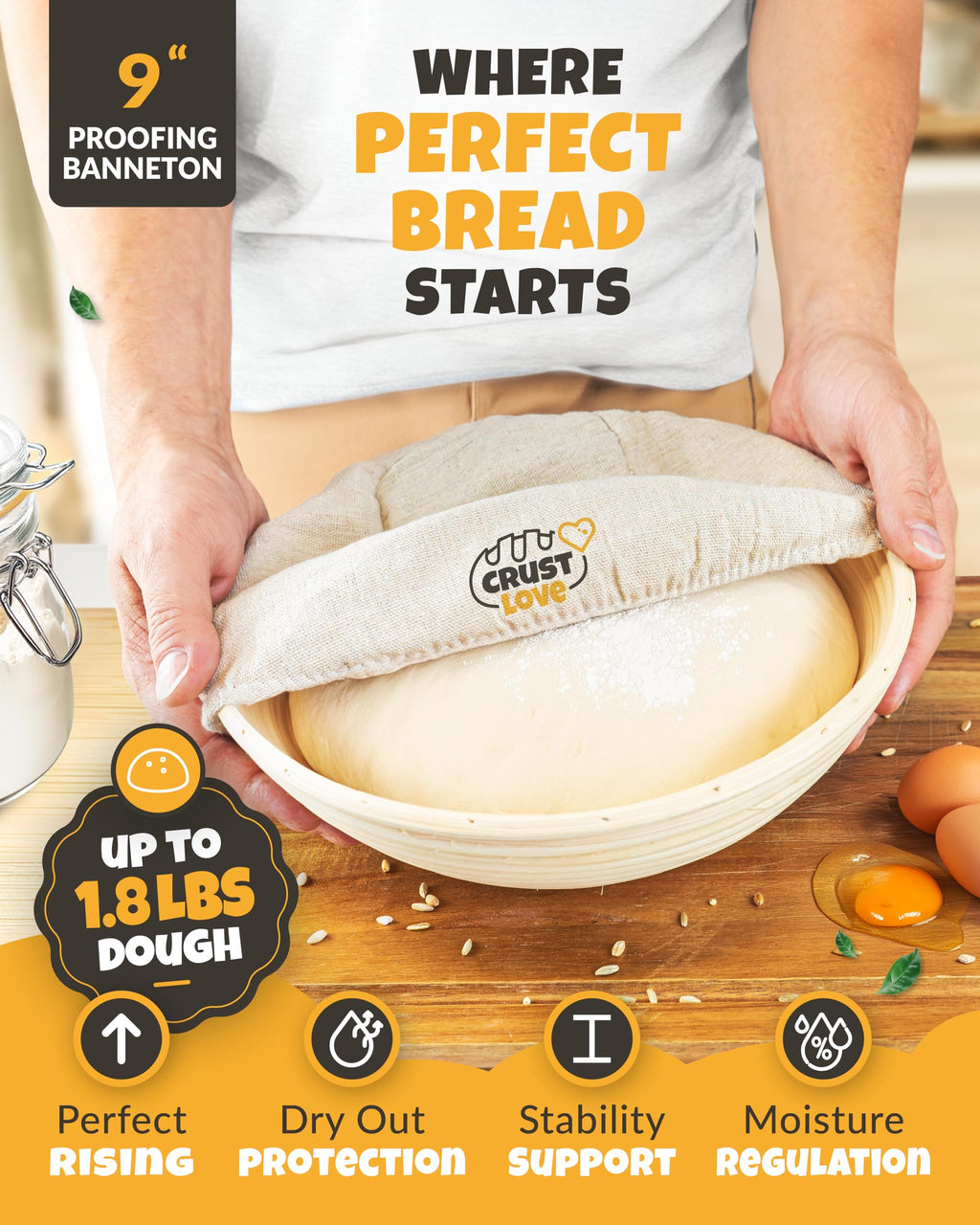 Artisan Bread Baking Set with Cast Iron Dutch Oven