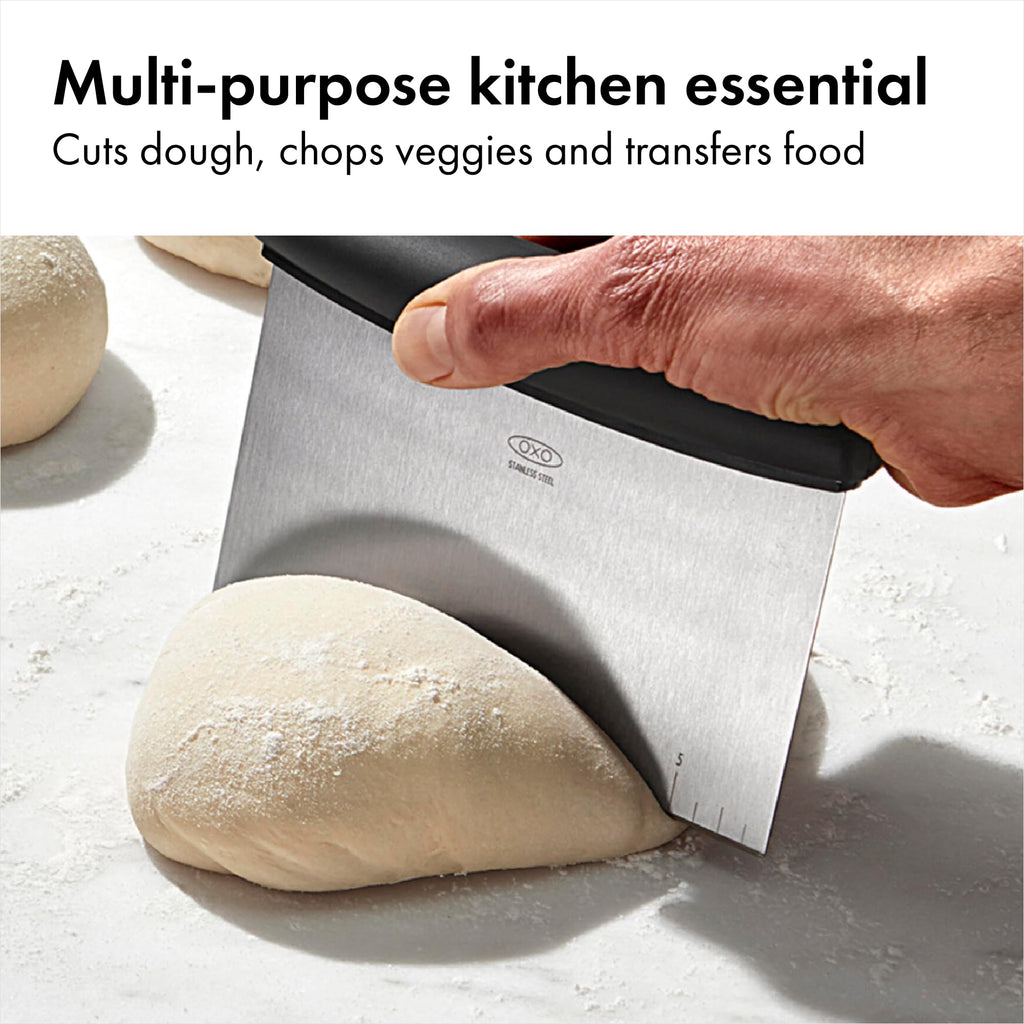 Stainless Steel Scraper for Easy Dough Cutting and Chopping