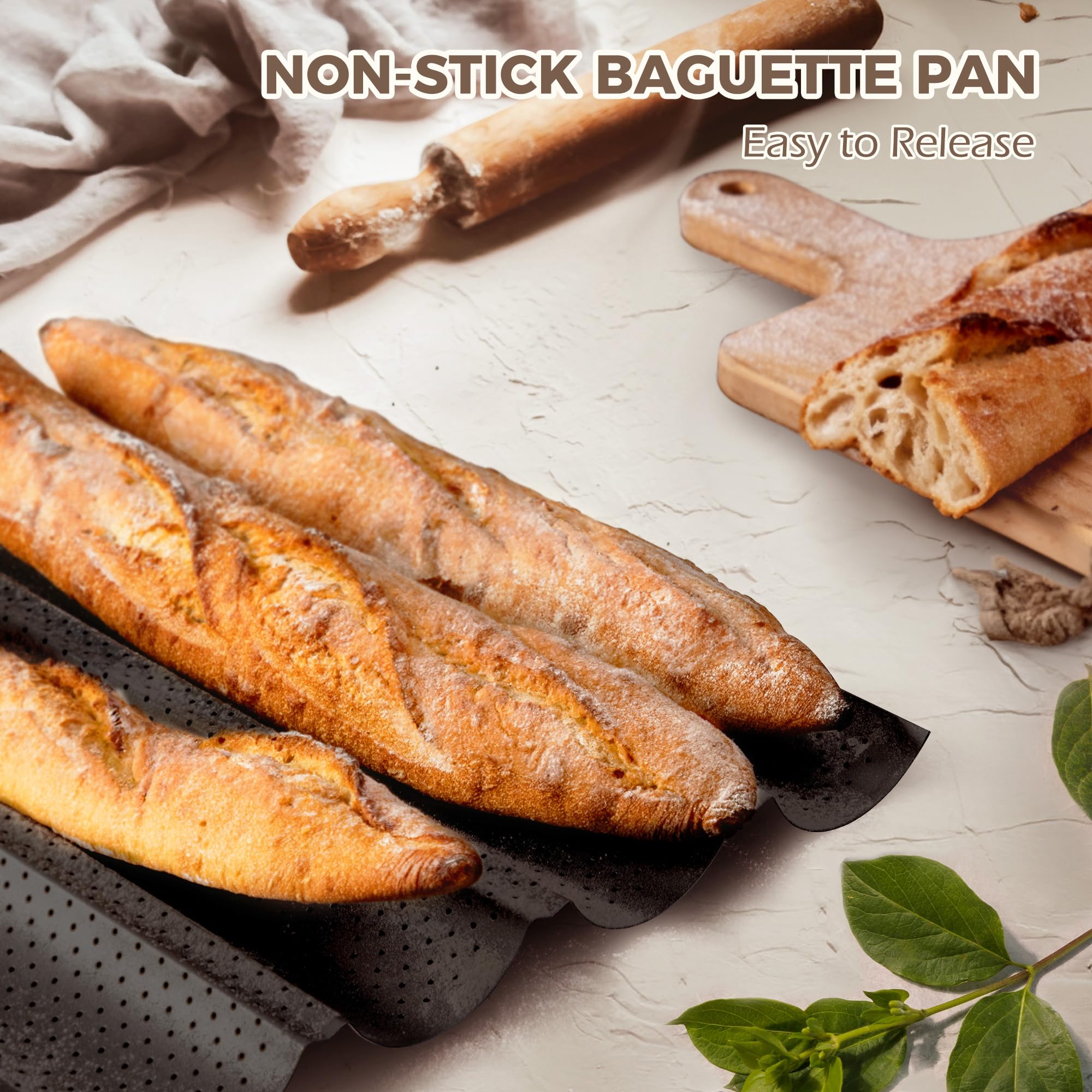 Perforated Baguette Baking Tray for Crispy Artisan Loaves