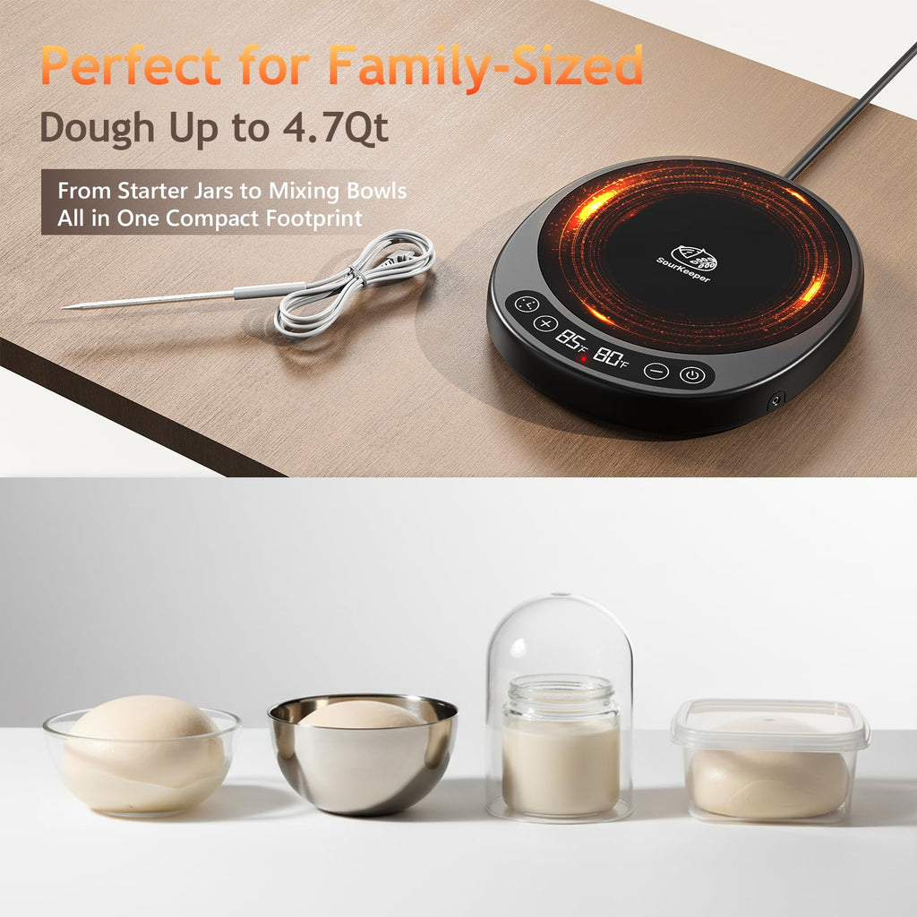 Easy Sourdough Starter Warmer with Timer and Temperature Probe