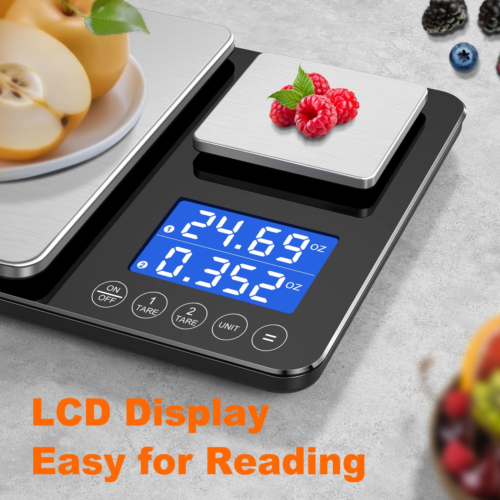 Dual Platform Kitchen Scale for Precise Sourdough and Baking