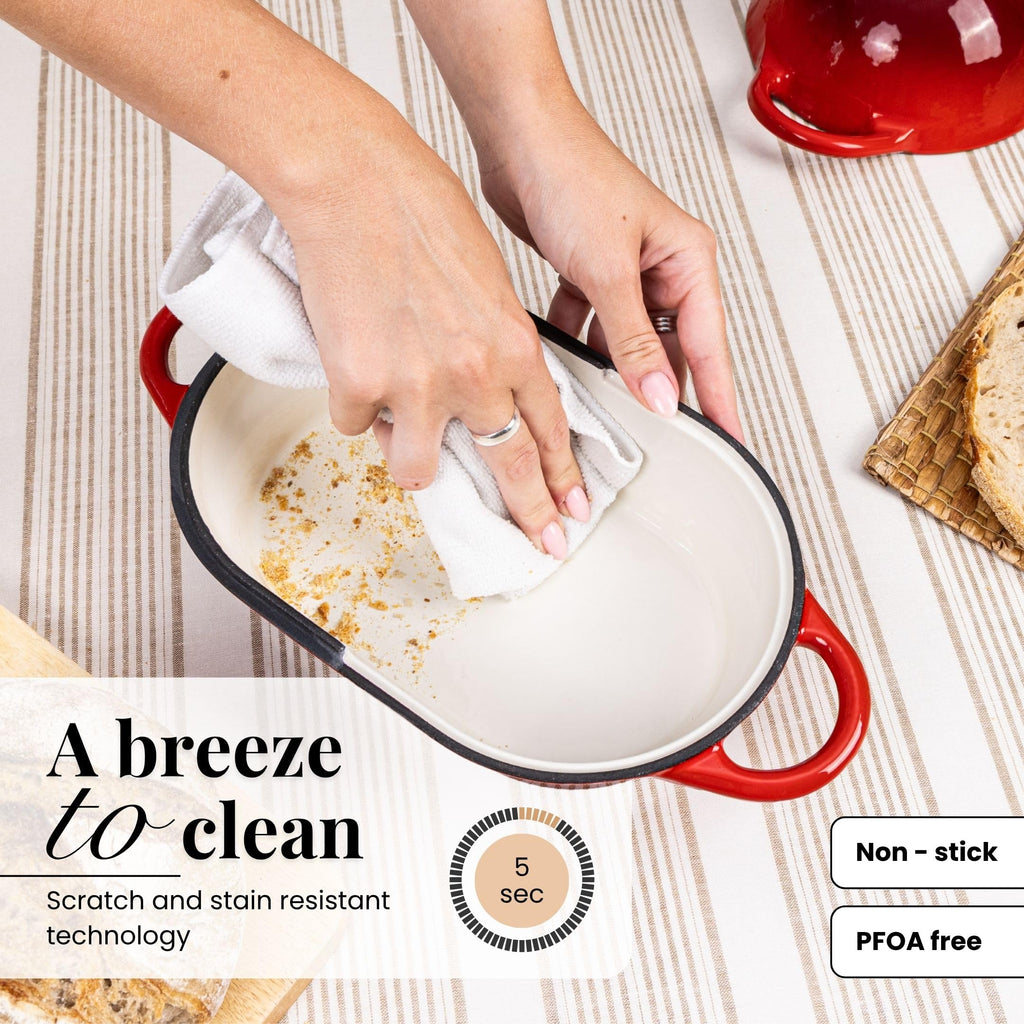 Enamel Cast Iron Dutch Oven for Perfect Sourdough Bread Baking