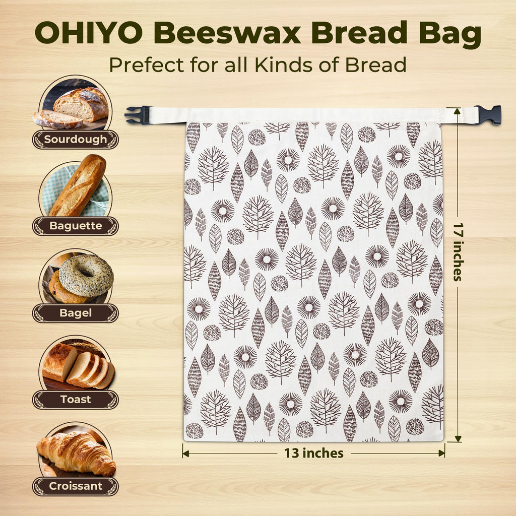 Reusable Beeswax Bread Bags for Fresh Homemade Loaves
