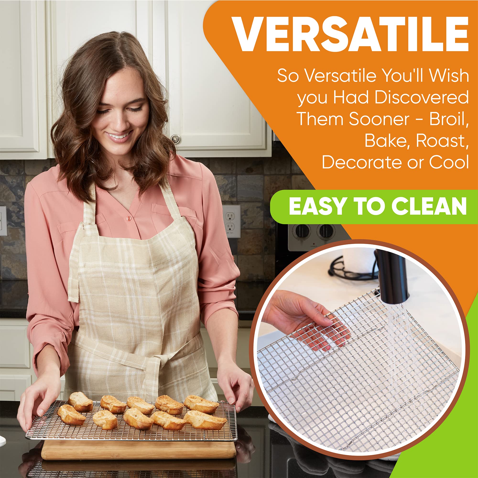 Heavy-Duty Cooling Rack for Cookies, Bread, and Baking